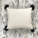 Wedding Blanket Pillow Cover With Pom Poms