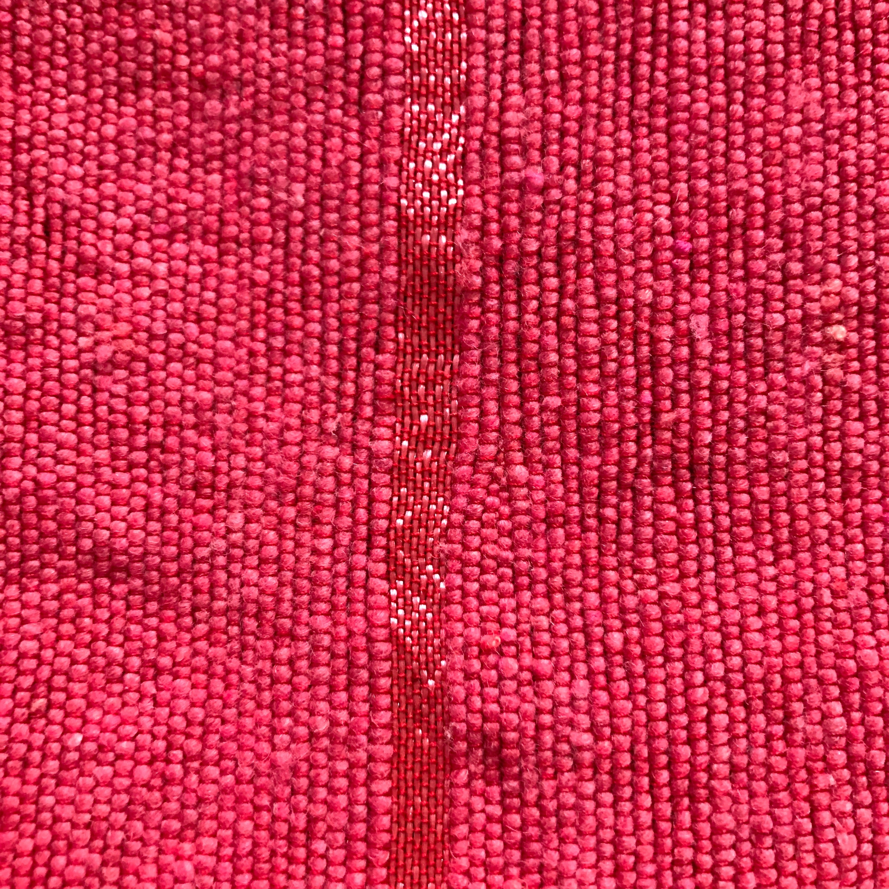 Red & Tan Pom Pom Blanket