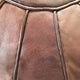 Dark Brown Moroccan Leather Pouf