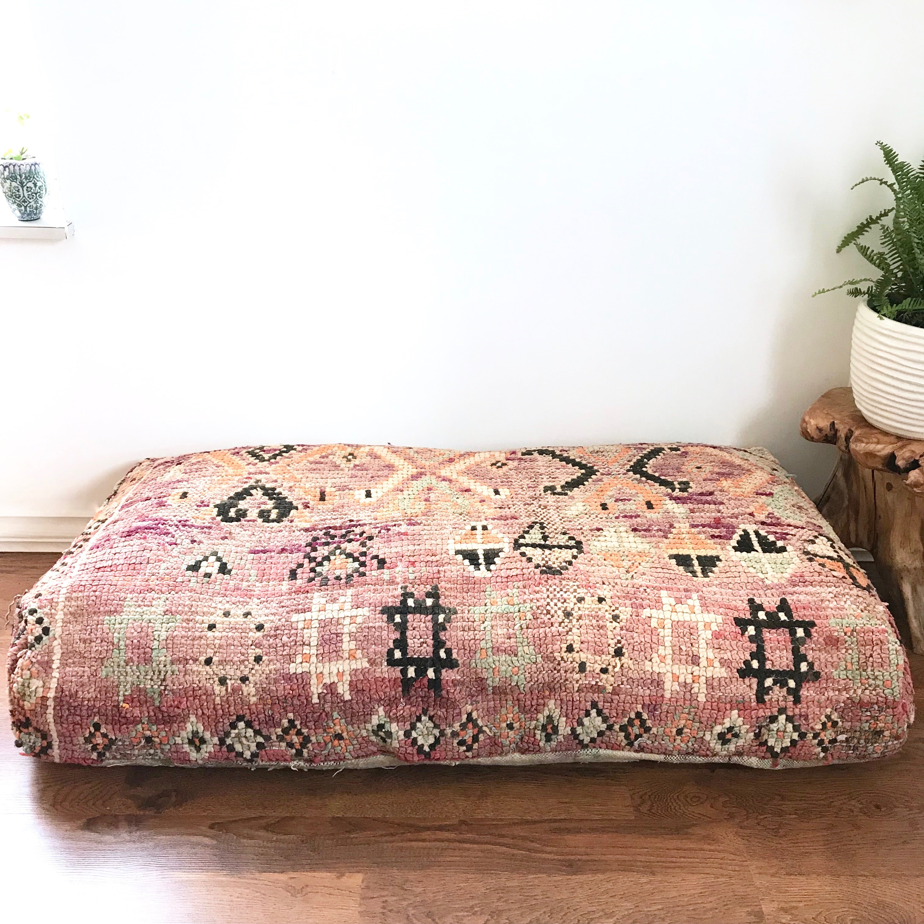 Vintage Floor Cushion - Moroccan Boujaad Pouf -Moroccan Floor deals Pouf- Moroccan Floor Cushion- Pouf Cover